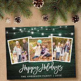 Cartão Postal Escova Lâmpada Verde Feriado 3 Foto