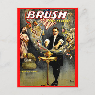 Cartão Postal Escove o poster mágico místico