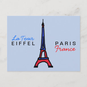 Cartão Postal escreva sobre Paris France
