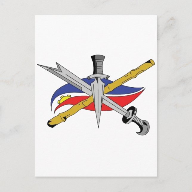 Cartão Postal escrima-logotipo transparente (Frente)