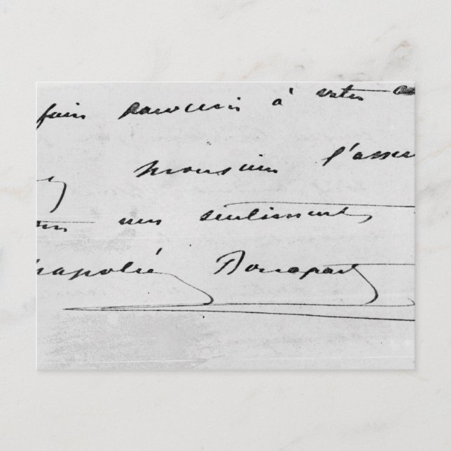 Cartão Postal Escrita manual e assinatura (Frente)