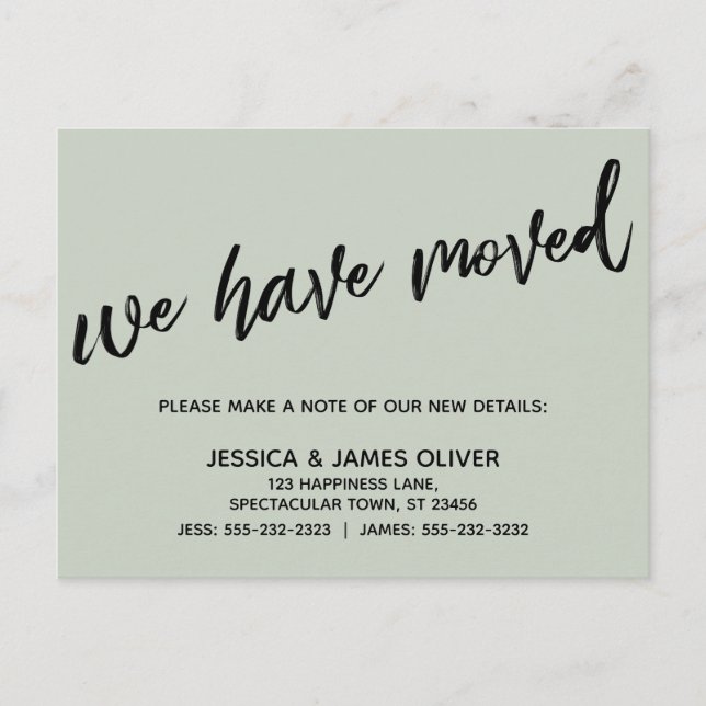 Cartão Postal Escrita manual Simples Movimentamos a Sábio da Tip (Frente)