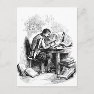 Cartão Postal Escritor de livros antigos autor