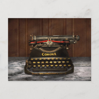Cartão Postal Escritor - Máquina de Escrever - Minha Corona