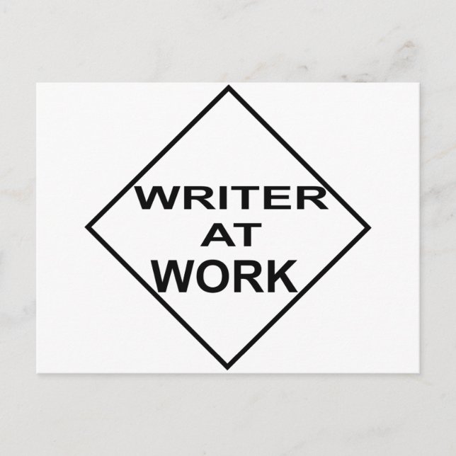 Cartão Postal Escritor no Trabalho - Presente para Escritores (Frente)