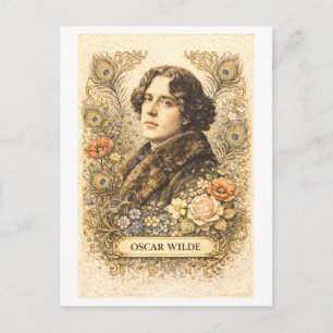 Cartão Postal Escritor Oscar Wilde ao Estilo Vintage