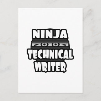Cartão Postal Escritor Técnico Ninja