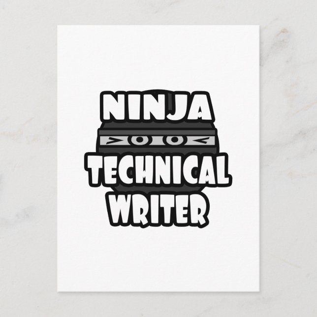 Cartão Postal Escritor Técnico Ninja (Frente)