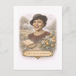 Cartão Postal Escritora ao Estilo Vintage Zora Neale Hurston