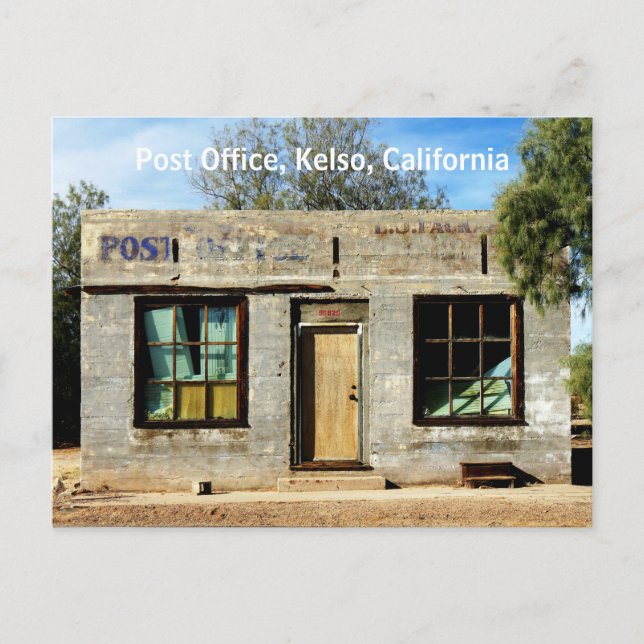 Cartão Postal Escritório de Posto histórico em Kelso, Califórnia (Frente)