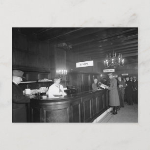 Cartão Postal Escritório do Posto de Construção Riggs