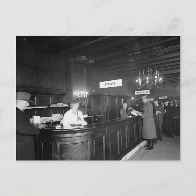 Cartão Postal Escritório do Posto de Construção Riggs (Frente)