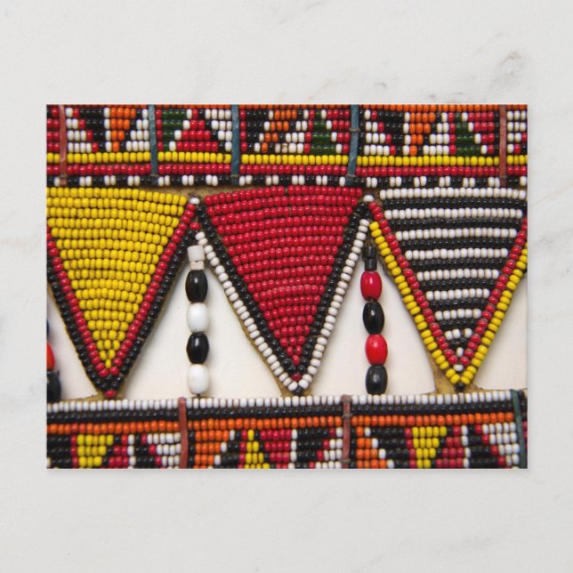 Cartão Postal Escritório Tribal de Maasai (Frente)