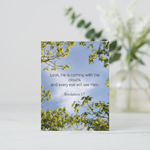 Cartão Postal Escritura, Apocalipse 1:7,