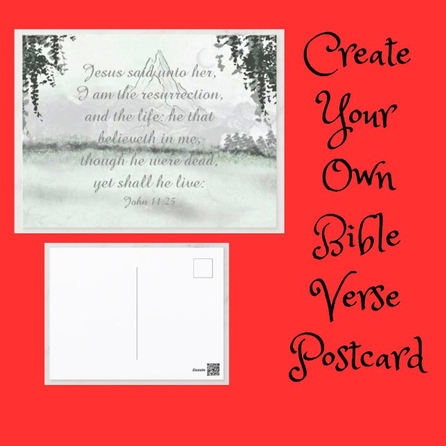 Cartão Postal Escritura da Bíblia da Montanha de inverno (Create Your Own Bible Verse Postcard)