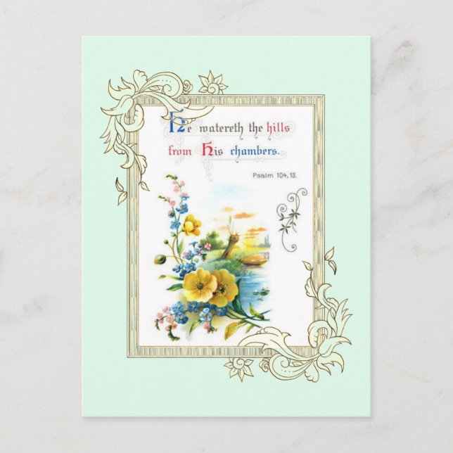 Cartão Postal Escritura E Flores (Frente)