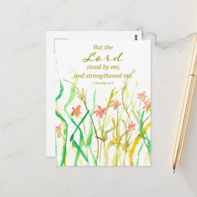 Cartão Postal Escritura Religiosa Buquê de Flores Silvestres 2 T (Frente/Verso In Situ)