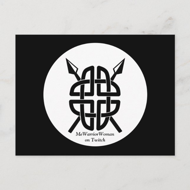 Cartão Postal Escudo Celta, MeWarriorWoman no Twitch  (Frente)