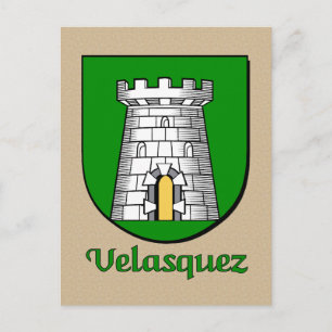 Cartão Postal Escudo Heráldico da Família Velasquez
