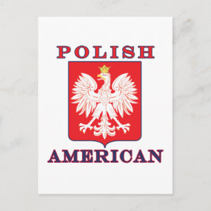 Cartão Postal Escudo polonês americano da águia