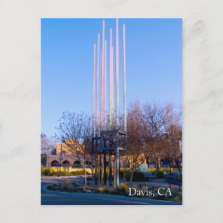 Cartão Postal Escultura da estação de trem Davis