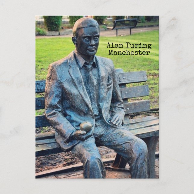 Cartão Postal Escultura de Alan Turing, Manchester (Frente)
