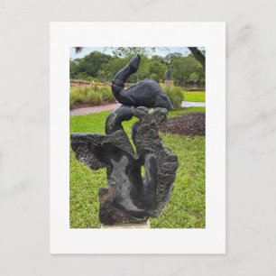 Cartão Postal Escultura de Garça Preta