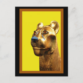 Cartão Postal Escultura de Lioness Egípcia, Cartão-postal de Art