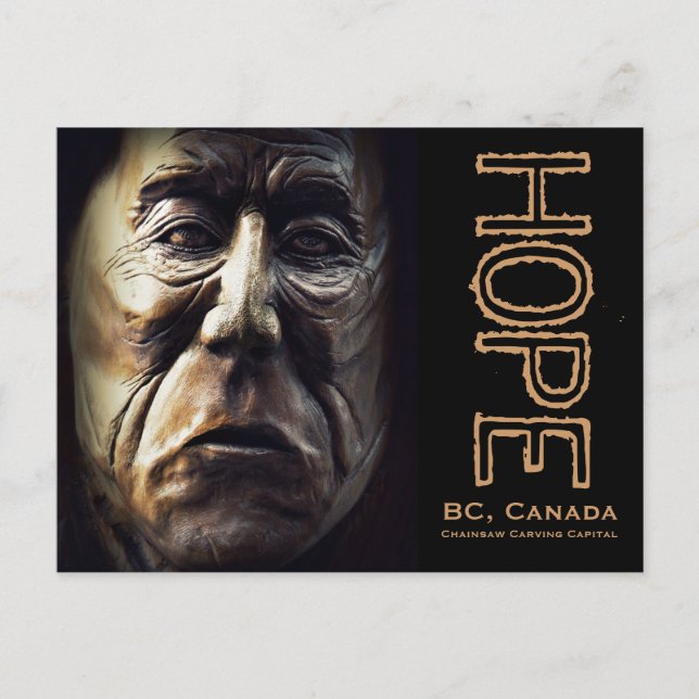 Cartão Postal Escultura de madeira aborígene (Frente)