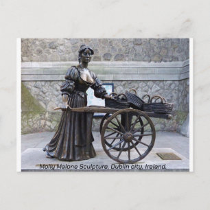 Cartão Postal Escultura de Molly Malone, cidade de Dublin, Irlan