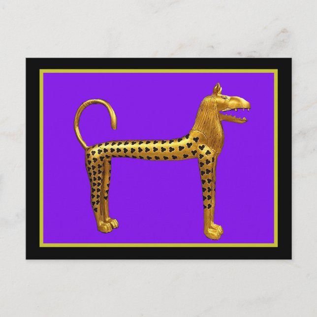 Cartão Postal Escultura do Leão Egípcio, (Frente)