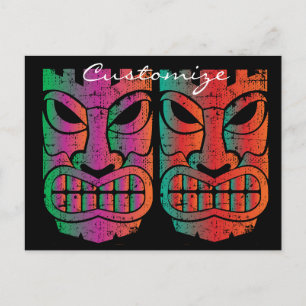 Cartão Postal Escultura do Tiki Gêmeo Thunder_Cove