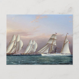 Cartão Postal Escunas Dreadnought e Columbia 1870