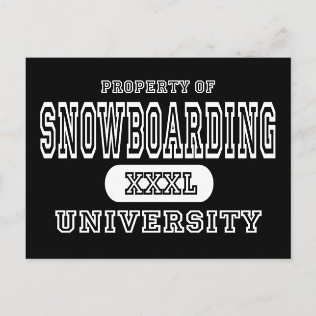 Cartão Postal Escuro na Universidade de Snowboard (Frente)