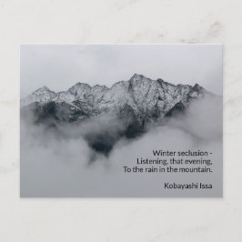 Cartão Postal Escuta a poesia dos haicais da chuva