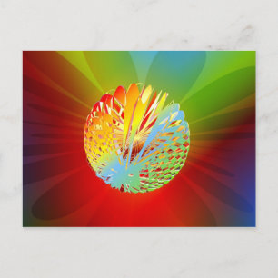 Cartão Postal Esfera 3d