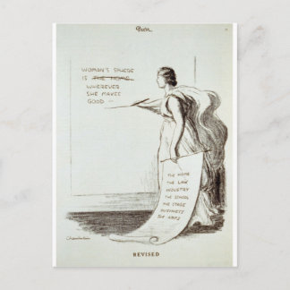 Cartão Postal Esfera feminina revista