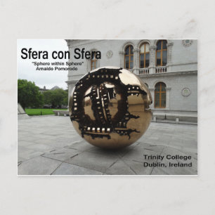 Cartão Postal Esfera na esfera de Dublin Irlanda