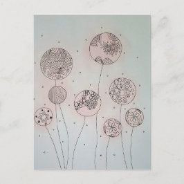 Cartão Postal Esferas de Jardim Calmantes Mídia Mista