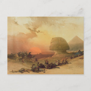 Cartão Postal Esfinge em Giza