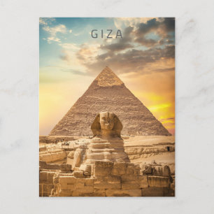 Cartão Postal Esfinge excelente de giza Egito vintage Médio Orie
