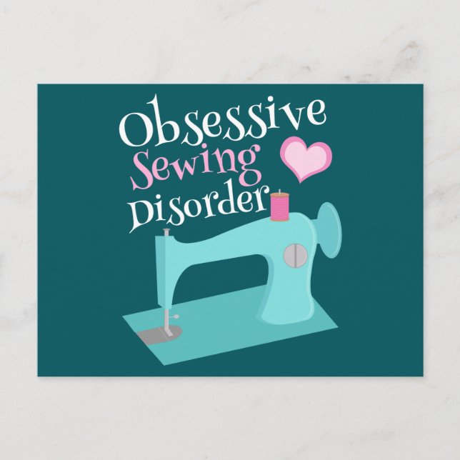 Cartão Postal Esforço De Costura Da Máquina De Costura De Retros (Frente)