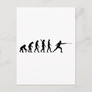Cartão Postal Esgrima Evolução