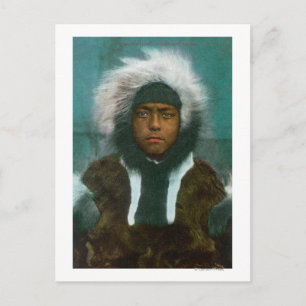 Cartão Postal Eskimo Boy chamado "Menadelook"
