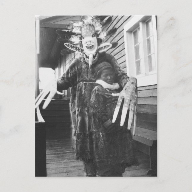 Cartão Postal Eskimo Medicine Man, início dos anos 1900 (Frente)