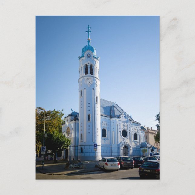 Cartão Postal Eslováquia - Bratislava - Igreja Azul (Frente)