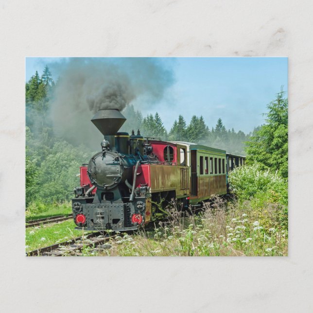 Cartão Postal Eslováquia Estreita Gage Railroad Cierny - Balog (Frente)