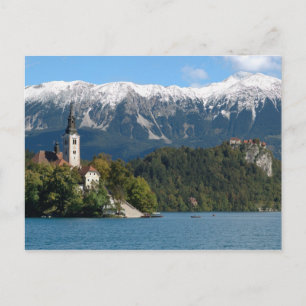 Cartão Postal Eslovênia, Bled, Lago Bled, Ilha Bled, Bled 2