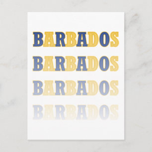 Cartão Postal Esmaecendo texto de Barbados