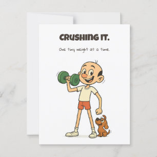Cartão Postal Esmagando - Cartão-postal Engraçado para Gym com N